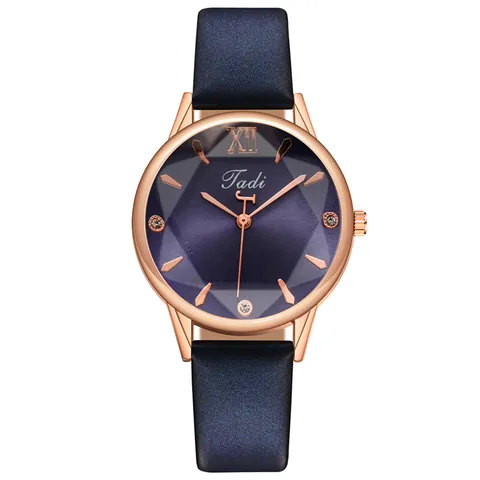 Dames Mode Quartz Horloge Strass Romeinse Cijfers Ronde Zinklegering Kast PU Leren Band Elegant Polshorloge