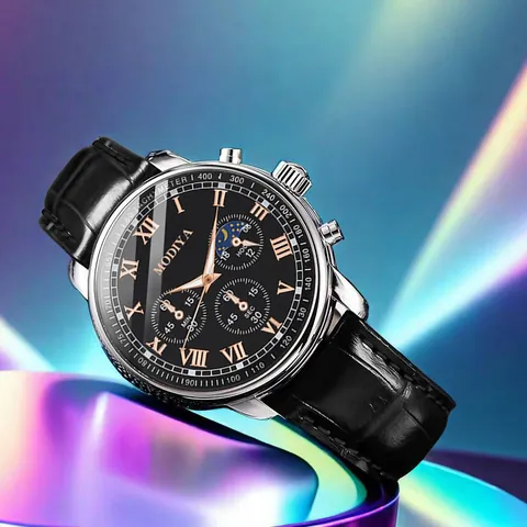 Elegant Quartz Polshorloge Voor Heren Klassiek Zakelijk Casual Stijl Krokodillenreliëf Leren Band Gelegeerde Kast Roestvrijstalen Gesp Cadeau