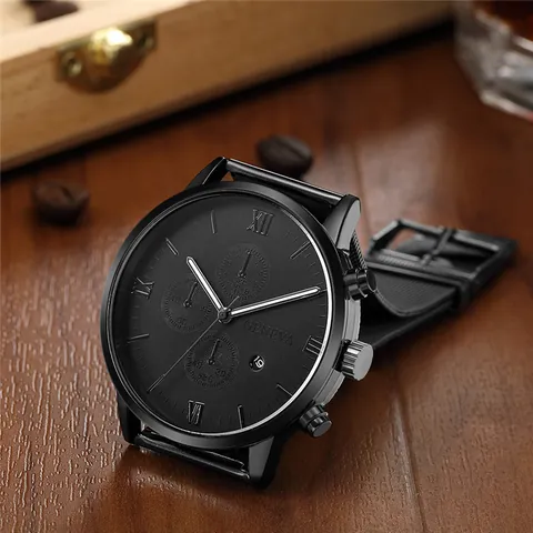 Men's Fashion Business Quartz Watch Alloy Case Stainless Steel Mesh Band Round Dial Roman Numerals Date Display Wristwatch