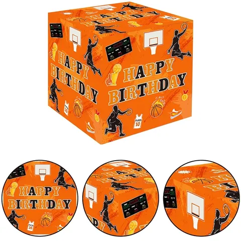 Basketball Thema Geburtstag Party Geld Zieh Box Überraschung Kuchen Dekoration Orange Sport Stil Für Kinder Geburtstag Party Zubehör