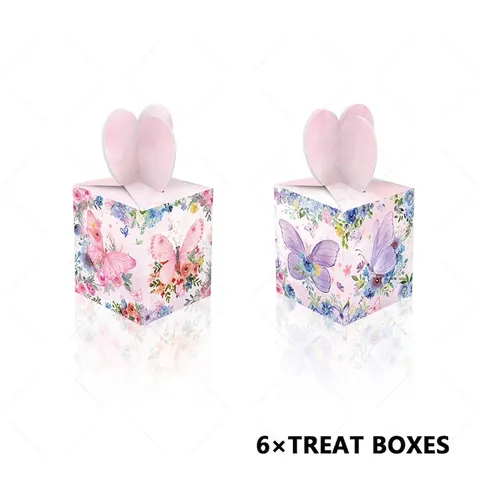 Schmetterling Blumen Weißer Karton Geschenkbox Herzform Deckel Süßigkeitenbox Für Geburtstag Hochzeit Party Papier Geschenkverpackung