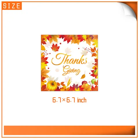 Servilletas de Papel Desechables de Acción de Gracias Con Estampado de Hoja de Arce y Calabaza Vajilla de Fiesta para Cena de Fiesta