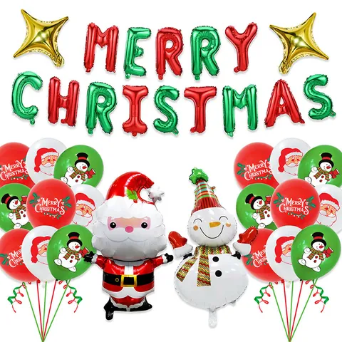 Decorazioni per Feste di Natale Palloncini in Pellicola di Alluminio Babbo Natale Pupazzo di Neve Stelle Lettere per Casa Vacanze Celebrazioni