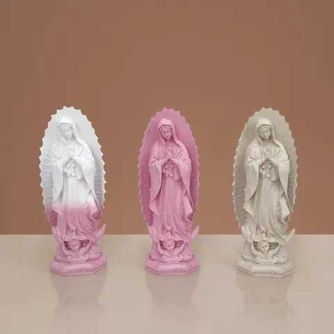 Nostra Signora di Guadalupe Vergine Maria Statua in Resina Figura Religiosa Scultura Ornamento Casa Soggiorno Decor