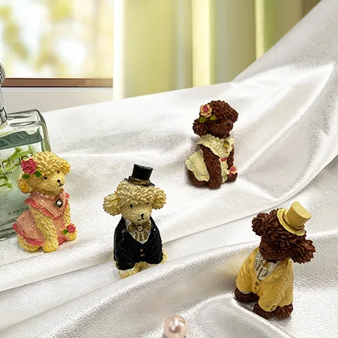Cartoon Niedlicher Pudel Harz Welpe Kühlschrankmagnet 3D Tier Hund Kühlschrank Magnet Für Küche Home Decor Büro Akzent Geschenk