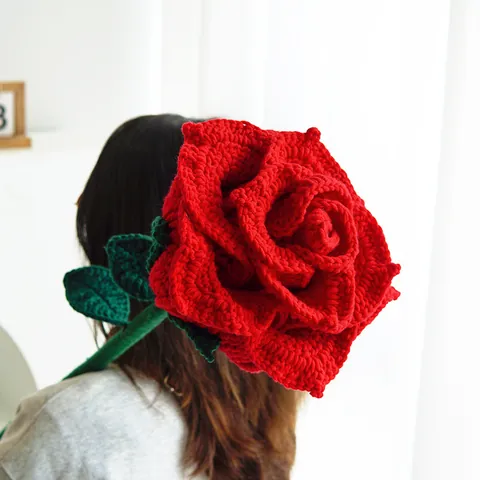 Riesige Handgefertigte Gestrickte Sonnenblume Rose Strauß Häkeln Wollgarn Große Künstliche Blume Für Zuhause Dekor Foto Requisite Hochzeit Geschenk