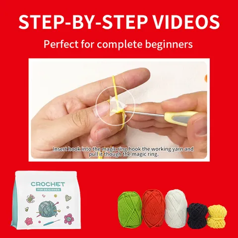 Kit Uncinetto DIY Per Principianti Bambole di Natale Babbo Natale Pupazzo di Neve Elfo Pacchetto di Materiale in Filato Lavorato a Mano Con Video Tutorial Strumenti