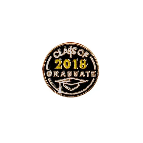 Round Alloy Enamel Brooch Pin Funny English Slogan Drip Oil Badge Fashion Jewelry For Clothing Bag Accessory Graduation Gift