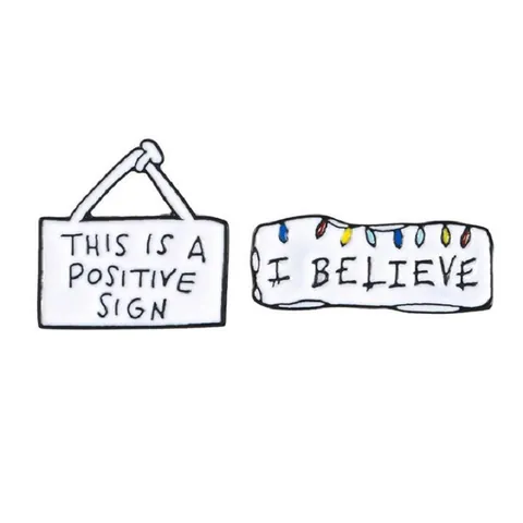 Spille Smaltate Con Frasi Motivazionali I Believe This Is A Positive Sign Spilla In Lega Di Zinco Per Vestiti Zaino Accessori