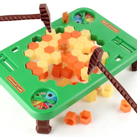 Dinosaur Breaking Ice Puzzle Tabletop Game For Kids Hand Eye Coordination Interactive Board Toy Dinosaur Save Party Game