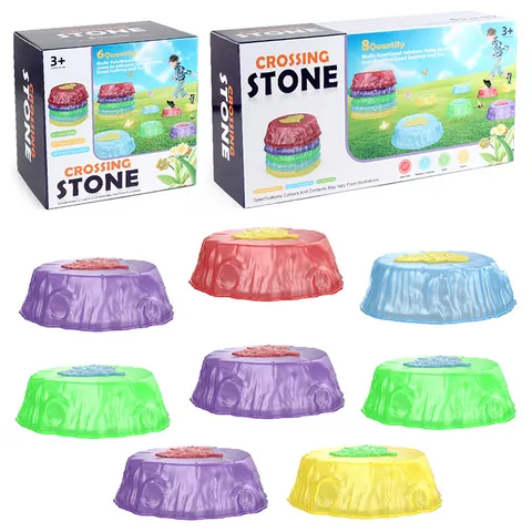 Kids Balance Stepping Stones With LED Lights Colorful Sensory Integration Training Equipment Indoor Outdoor Coordination Toys For Children