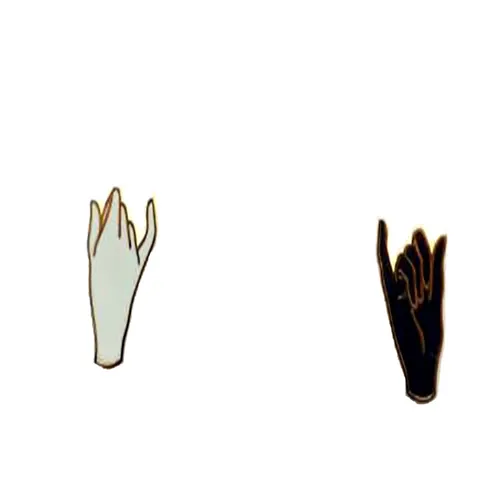 Pinky Promise Hand Gesture Enamel Brooch Alloy Cartoon Pin Badge For Couple Denim Jacket Bag Backpack Decoration Gift