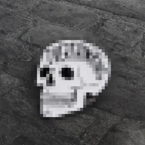 Broche Crâne Pixel Art en Alliage de Zinc Écologique Émail Badge pour Veste en Jean Bijoux de Mode Accessoire