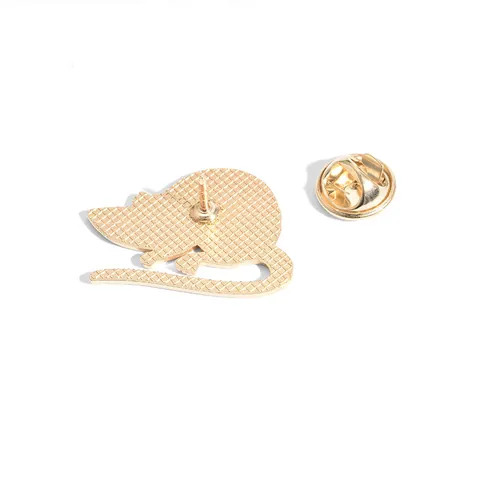 Cartoon Maus Emaille Brosche Pin Legierung Tropföl Metall Abzeichen Vergoldet Tier Anstecknadel Für Rucksack Kleidung Damen Herren Kinder Geschenk
