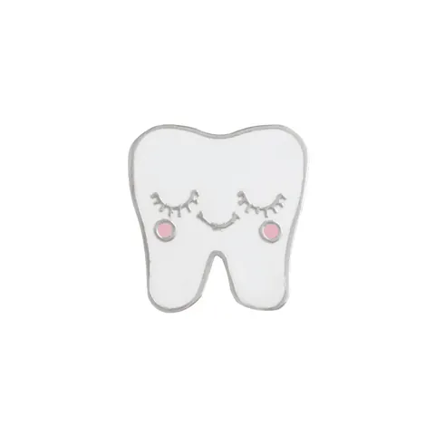 Cartoon Tooth Enamel Pin Smiling Tooth Brooch Alloy Drip Oil Lapel Pin Medical Jewelry Dentist Nurse Gifts For Women Men