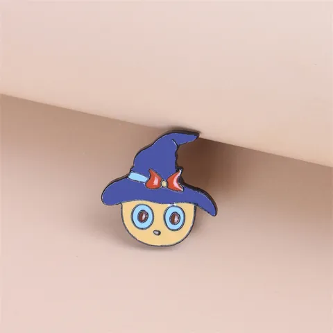 Cute Cartoon Magic Wizard Girl Enamel Pin Alloy Drip Oil Brooch Badge Clothing Decoration Fashion Jewelry Accessories