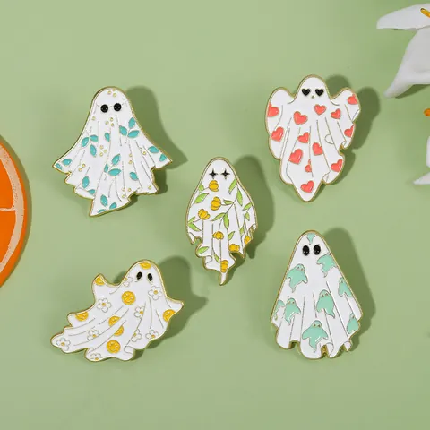 Cartoon Süß Gespenst Emaille Pin Legierung Halloween Abzeichen Für Kleidung Rucksack Jacke Dekoration Geschenk Kinder Damen