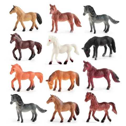 Modello di Cavallo in Simulazione Reale Giocattolo Miniature di Animali in Plastica per Bambini Giocattoli Educativi Cognitivi Regalo Decorazione Casa