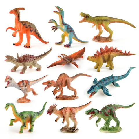 Miniature di Dinosauri Figure Realistiche in PVC Animali Preistorici T-Rex Stegosauro Pterosauro Collezione Regalo per Bambini