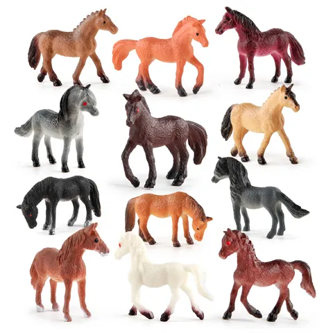 Modello di Cavallo in Simulazione Reale Giocattolo Miniature di Animali in Plastica per Bambini Giocattoli Educativi Cognitivi Regalo Decorazione Casa