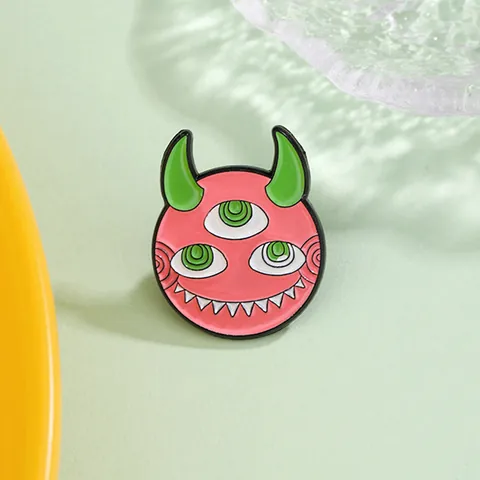Creative Cartoon Monster Enamel Pins Zinc Alloy Quirky Skull Guitar Watermelon Brooch Badges For Backpack Clothing Decoration