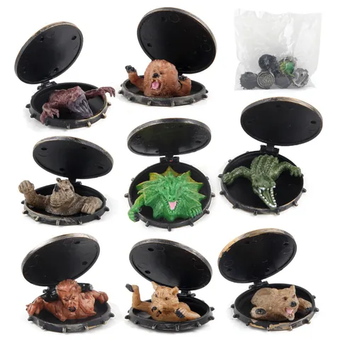 Collezione di Figurine di Animali in Simulazione Mostro in Plastica ABS Che Emerge Dal Chiusino Giocattolo Educativo Bambini