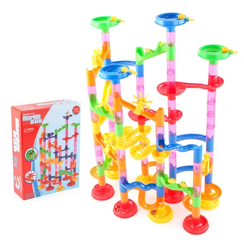 DIY Marble Run Building Blocks Toy Multicolor Educational Pipeline Construction Toy For Kids Boys Girls Developmental Kit