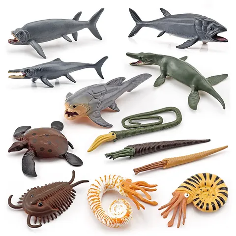 Simulation Prehistoric Marine Animal Figures Set For Kids Educational Sea Creature Models Desktop Decorative Toys Collection