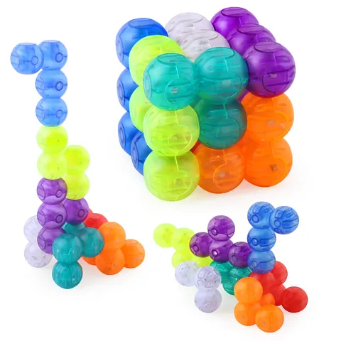 Magnetische Kubus Blokken 3D Puzzel Speelgoed Kleurrijke Transparante Bollen Educatieve Bouwstenen Voor Kinderen Creatieve DIY