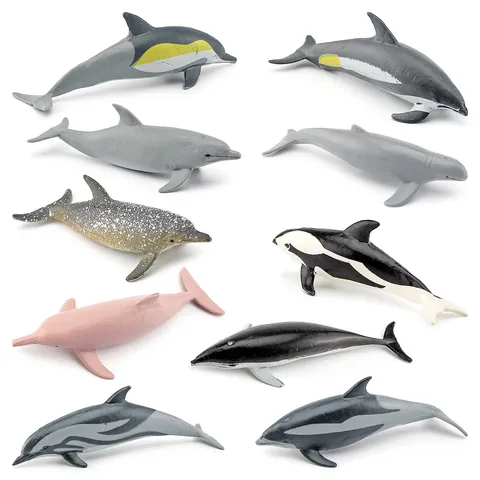 Realistic Simulation Marine Mammal Dolphin Model Toys For Kids Adults Solid PVC Ocean Animal Educational Figurine Home Decoration