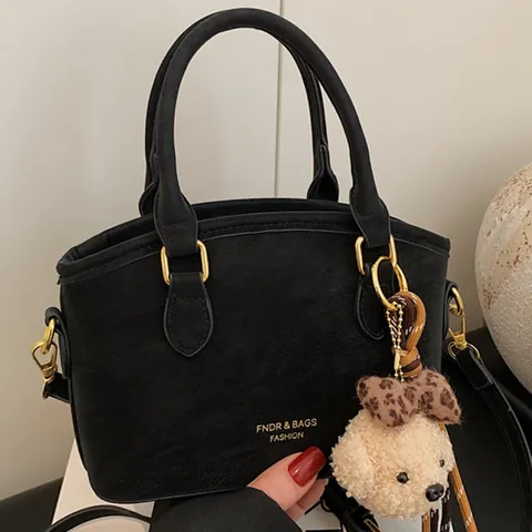 Vintage Matte PU Leather Small Square Crossbody Bag Women Top Handle Satchel Removable Strap Chic Daily Shoulder Handbag