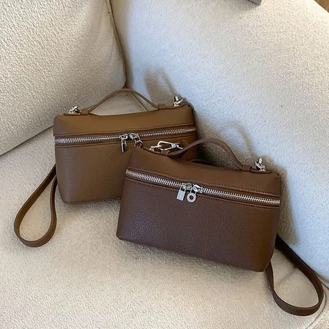 Women Retro PU Leather Box Crossbody Bag Minimalist Litchi Texture Top Handle Handbag Daily Commute Shoulder Bag