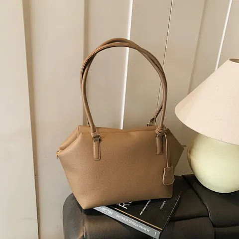 Dames Grote Capaciteit Oksel Tote Tas Minimalistisch Lychee Textuur Schoudertas Dagelijks Woon-Werkverkeer Handtas Werktas