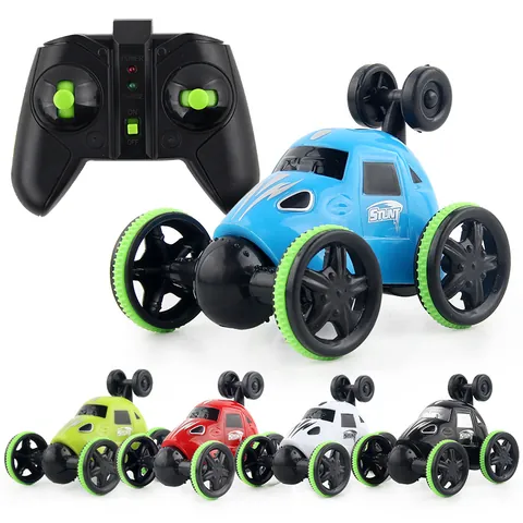 2.4G Remote Control Stunt Car For Kids 360 Degree Flips Rotating Mini RC Vehicle Toy Plastic Boys Stunt Car Gift
