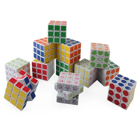 Educational 3x3 Magic Cube Set Multicolor Smooth Speed Cube Puzzle Toy For Children Brain Training Stress Relief Gifts
