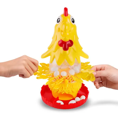 Chicken Drop Educational Tabletop Board Game Rooster Egg Laying Interactive Plastic Toy For Kids Family Party Multiplayer Play
