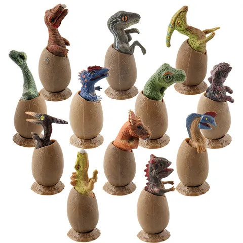 Hatching Dinosaur Egg Models Simulation Jurassic Dinosaur Toys With Base For Kids Educational Learning Gift