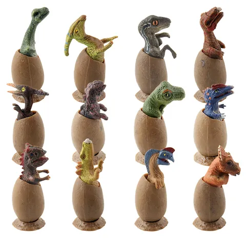 Hatching Dinosaur Egg Models Simulation Jurassic Dinosaur Toys With Base For Kids Educational Learning Gift