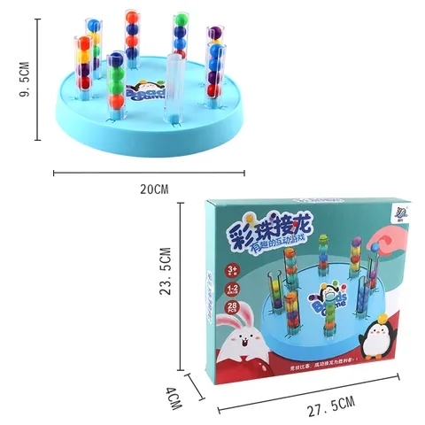 Pädagogisches Farbiges Perlenspiel Tischspielzeug Für Kinder Logiktraining Farbsortierung Interaktives Puzzle Kunststoff Schreibtischspiel