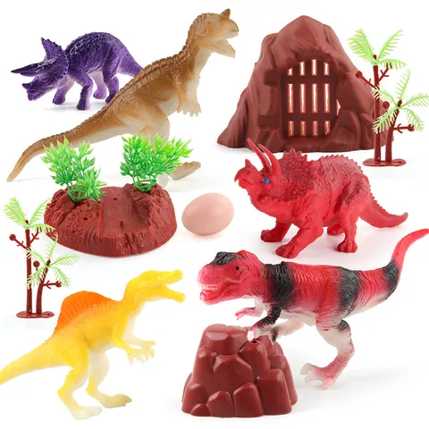 Giocattolo del Mondo dei Dinosauri Realistico in Barattolo Portatile Figure di Dinosauri del Giurassico per Bambini