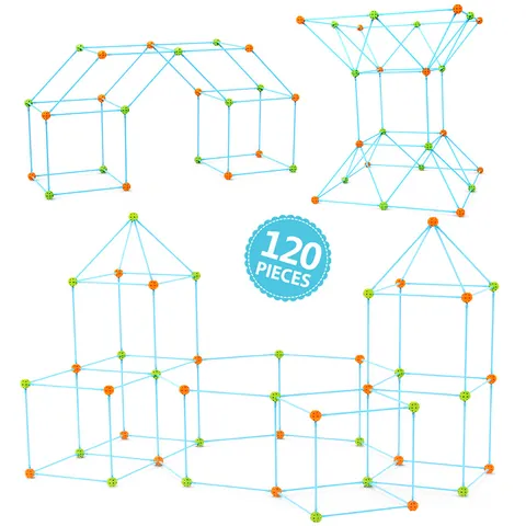 Kit di Costruzione Fortezza DIY Tenda per Bambini Castello Torre Casetta da Gioco Giocattolo Educativo per Ragazzi Ragazze