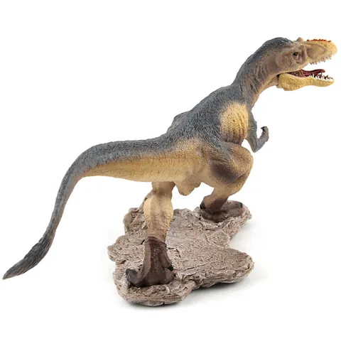 Realistic Yutyrannus Dinosaur Model Toy Plastic Jurassic Predator Action Figure With Rock Base Educational Science Toy For Kids Boys Gift