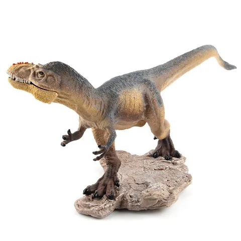 Realistic Yutyrannus Dinosaur Model Toy Plastic Jurassic Predator Action Figure With Rock Base Educational Science Toy For Kids Boys Gift