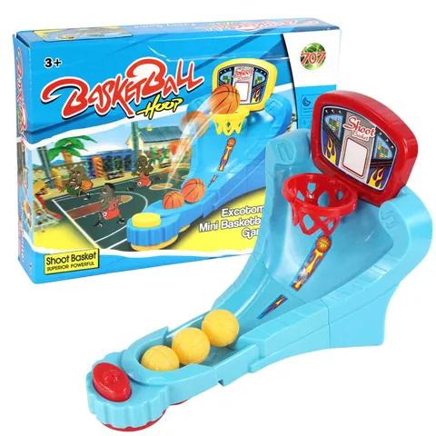 Mini Desktop Basketball Game Interactive Manual Catapult Shooting Toy Plastic Finger Basketball Hoop For Kids Adults