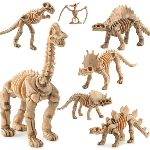 Educational Dinosaur Skeleton Fossil Models For Kids Simulation Archeology Excavation Science Discovery Plastic Animal Bone Toys