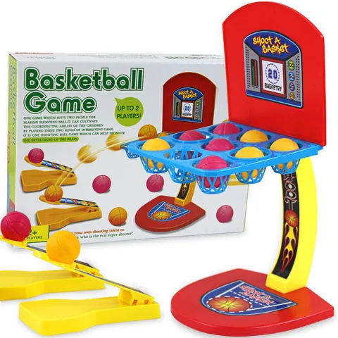 Giocattolo da Scrivania Per Il Tiro Al Basket Supporto Tabellone Multi-Foro Con Lanciatori E Palline Gioco Interattivo