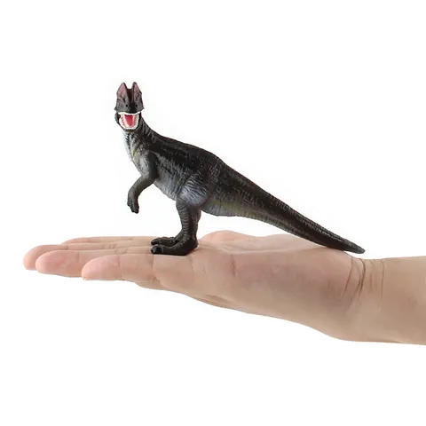 Modelo de Dinosaurio Dilofosaurio Jurásico Realista Figura de Animal para Niños Educación Colección Decoración de Escritorio