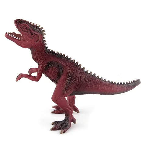 Realistic Giganotosaurus Dinosaur Model Toy Deep Red Plastic Jurassic Action Figure For Kids Science Education Collection Gift