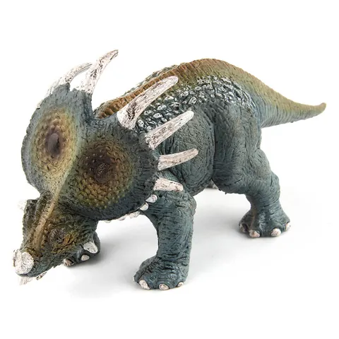Giocattolo Modello di Dinosauro Styracosaurus Realistico Statuetta in PVC Solido per Educazione dei Bambini Decorazione Scrivania