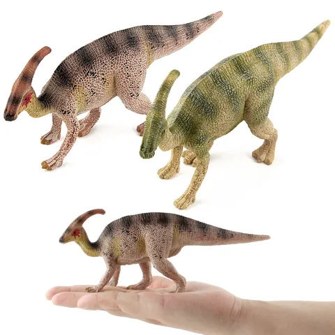 Realistic Parasaurolophus Dinosaur Model Simulation Animal Figure Toy For Kids Plastic Jurassic World Educational Ornament